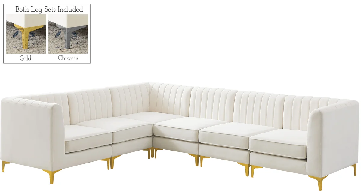 Alina - 6 Piece Modular Sectional - Cream