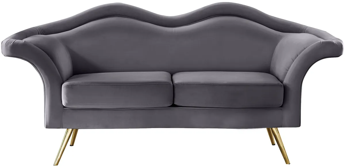 Lips - Loveseat - Gray