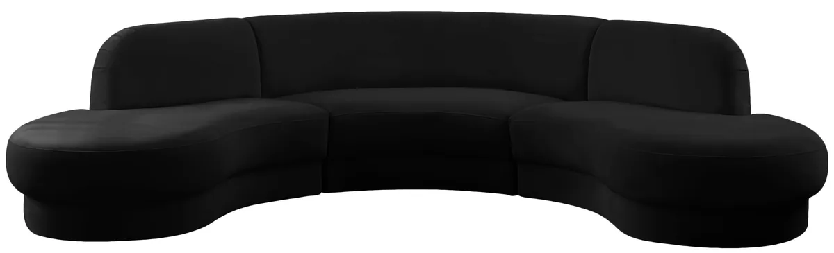 Rosa - 3 Piece Sectional - Black