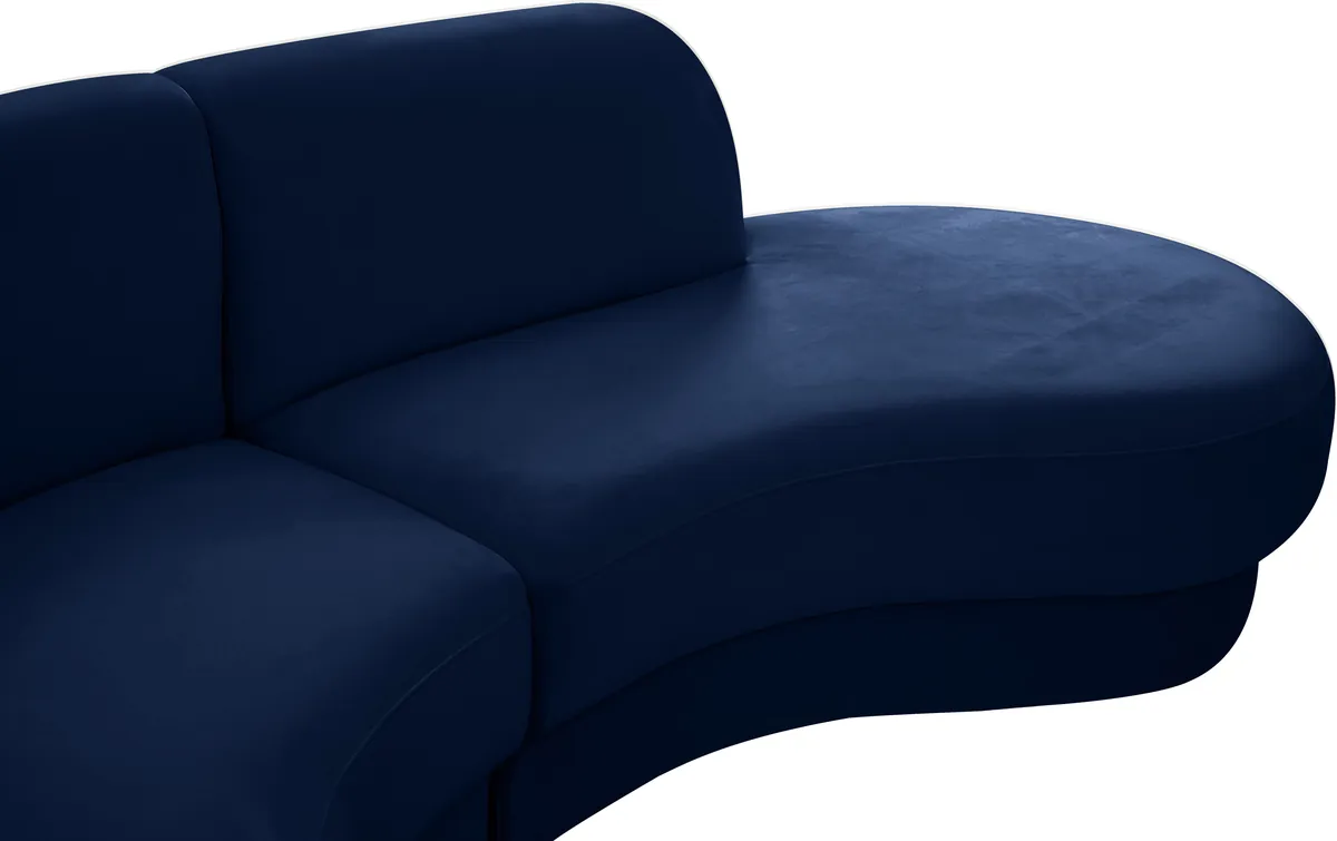Rosa - 3 Piece Sectional - Navy