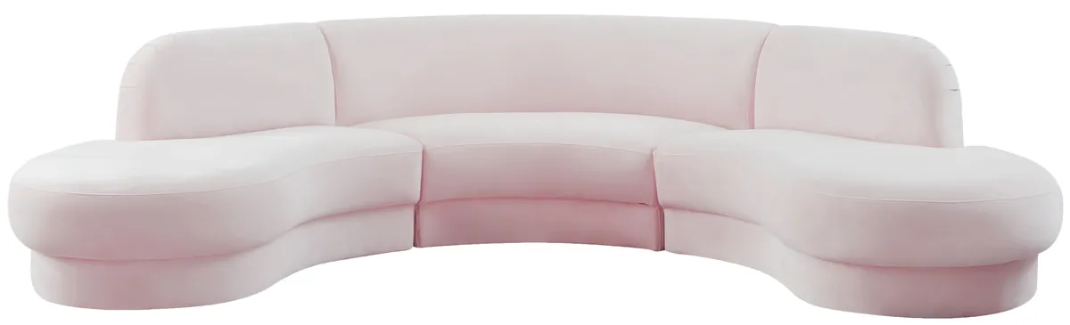 Rosa - 3 Piece Sectional - Pink