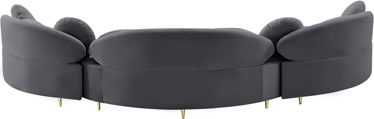 Vivacious - 3 Piece Sectional - Gray