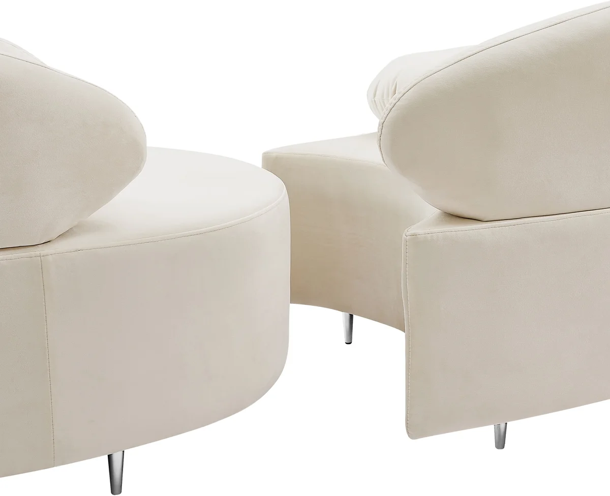 Vivacious - 3 Piece Sectional - Cream