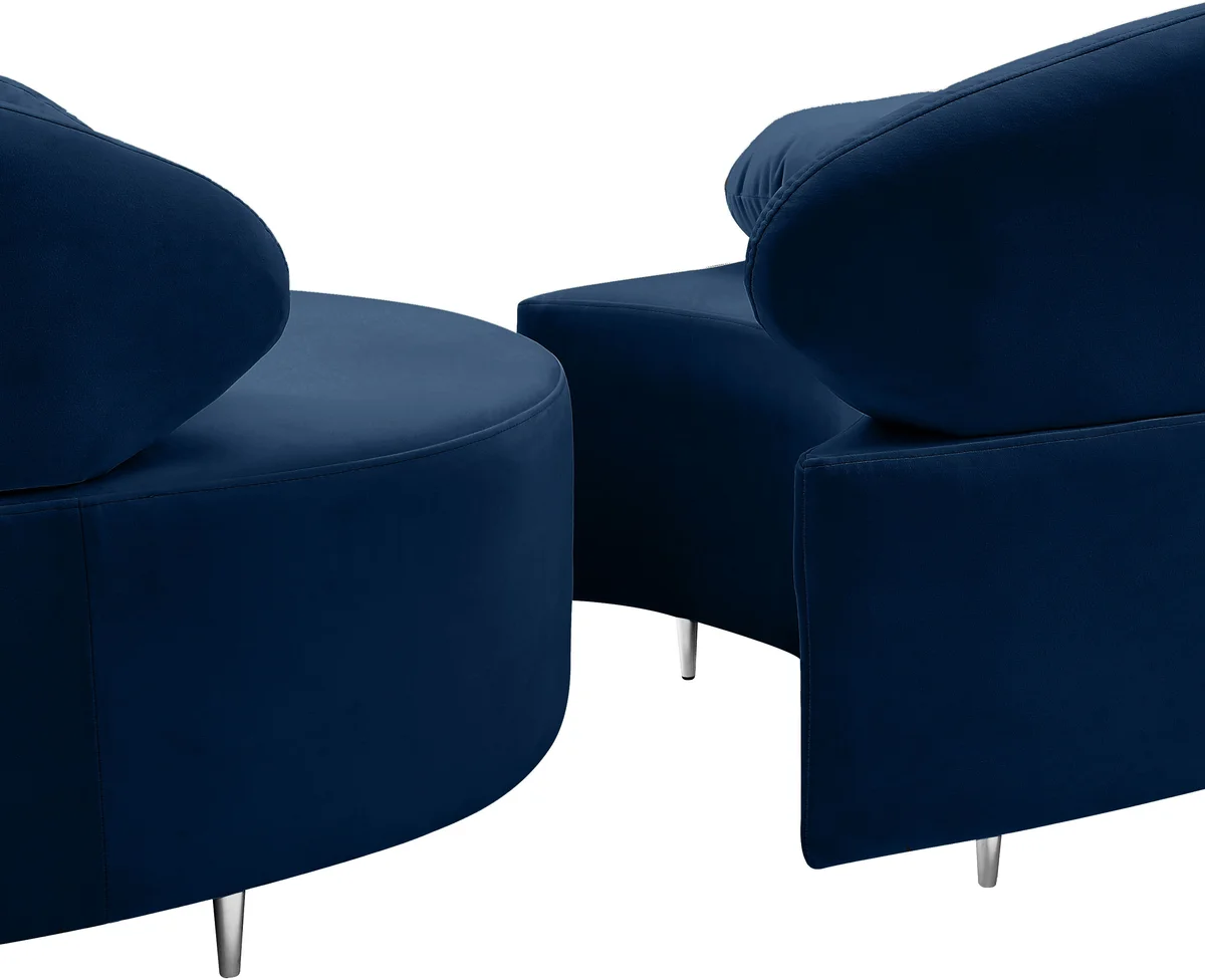 Vivacious - 3 Piece Sectional - Navy