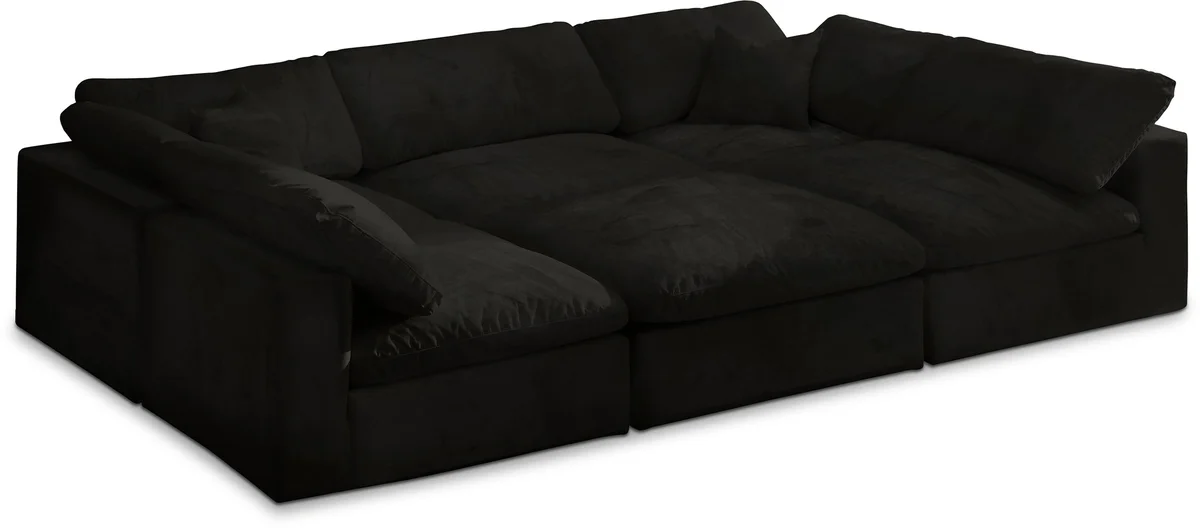 Cozy - 6 Piece Modular Sectional - Black