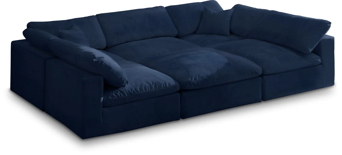 Cozy - 6 Piece Modular Sectional - Navy