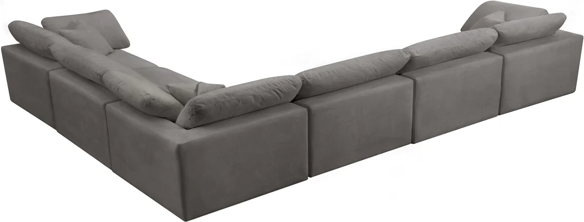 Cozy - 6 Piece Modular Corner Sectional - Gray