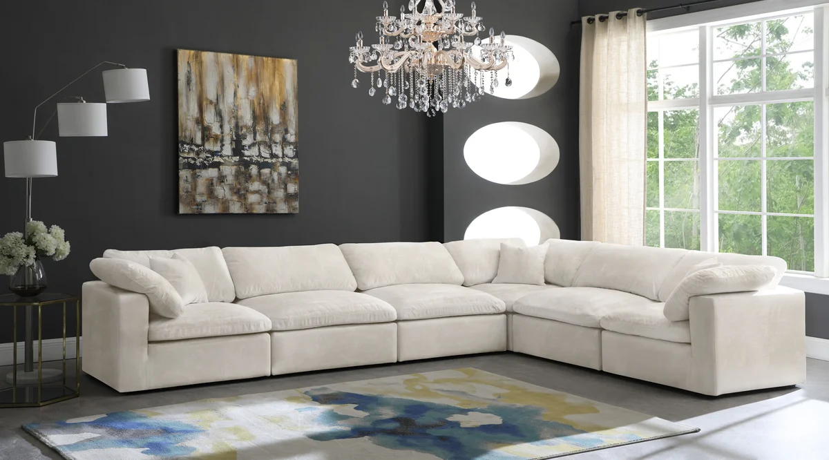 Cozy - 6 Piece Modular Corner Sectional - Beige - View 2