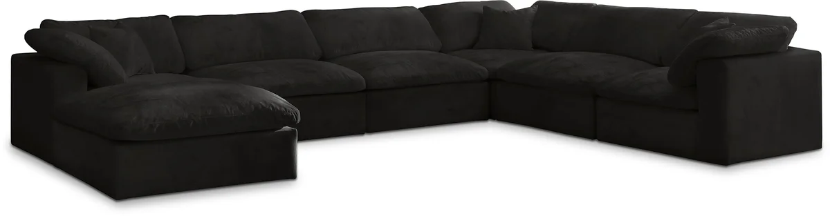 Cozy - 7 Piece Modular Sectional - Black