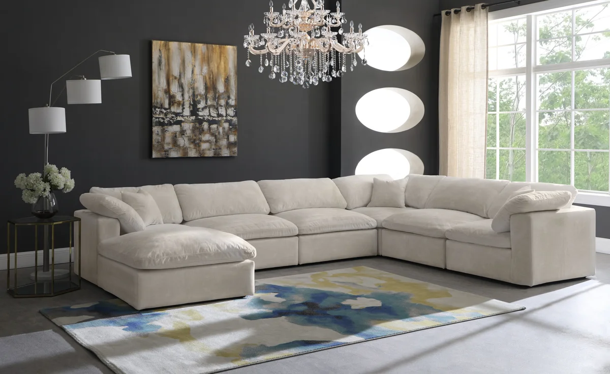 Cozy - 7 Piece Modular Sectional - Beige - View 2