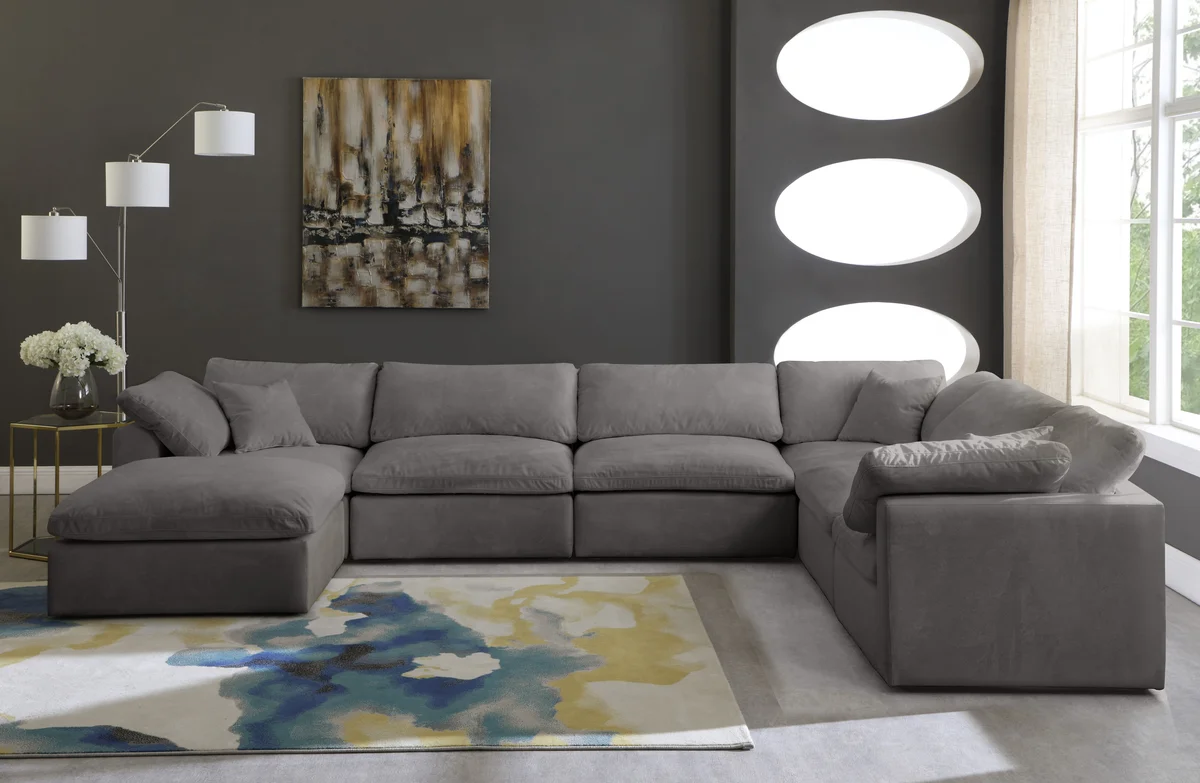 Cozy - 7 Piece Modular Sectional - Gray