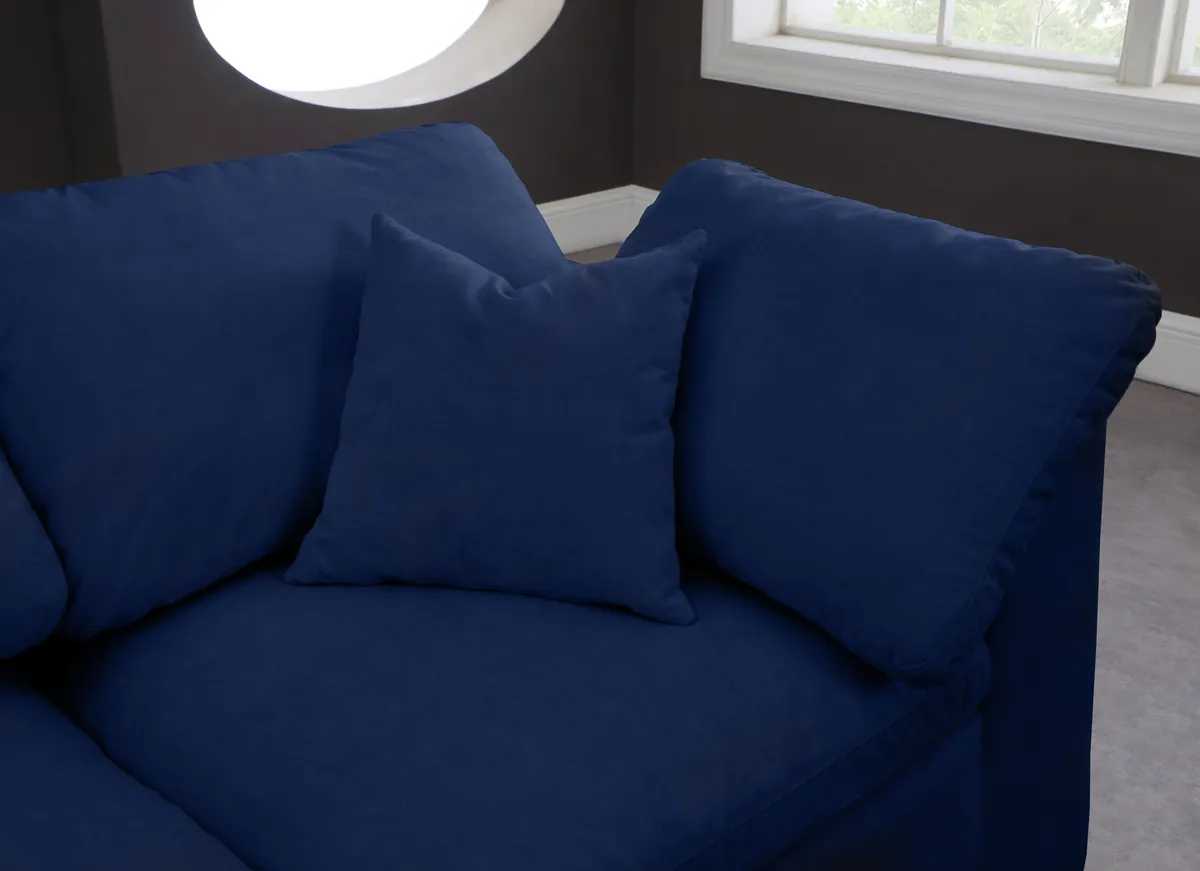 Cozy - 5 Piece Modular Corner Armless Sectional - Navy