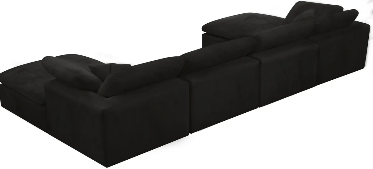 Cozy - 6 Piece Modular Double Chaise Sectional - Black