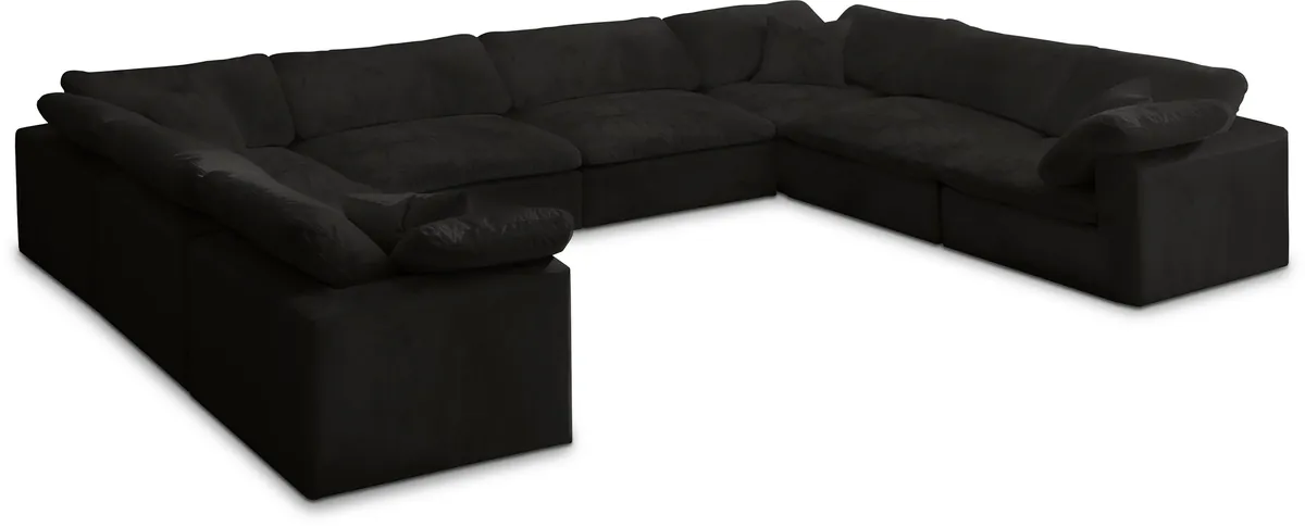 Cozy - 8 Piece Modular Sectional - Black