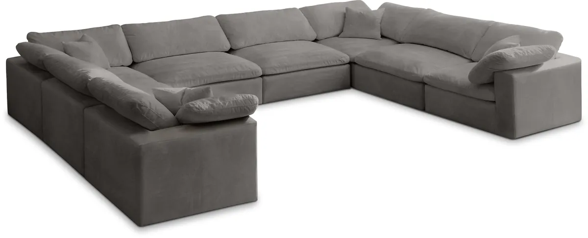 Cozy - 8 Piece Modular Sectional - Gray