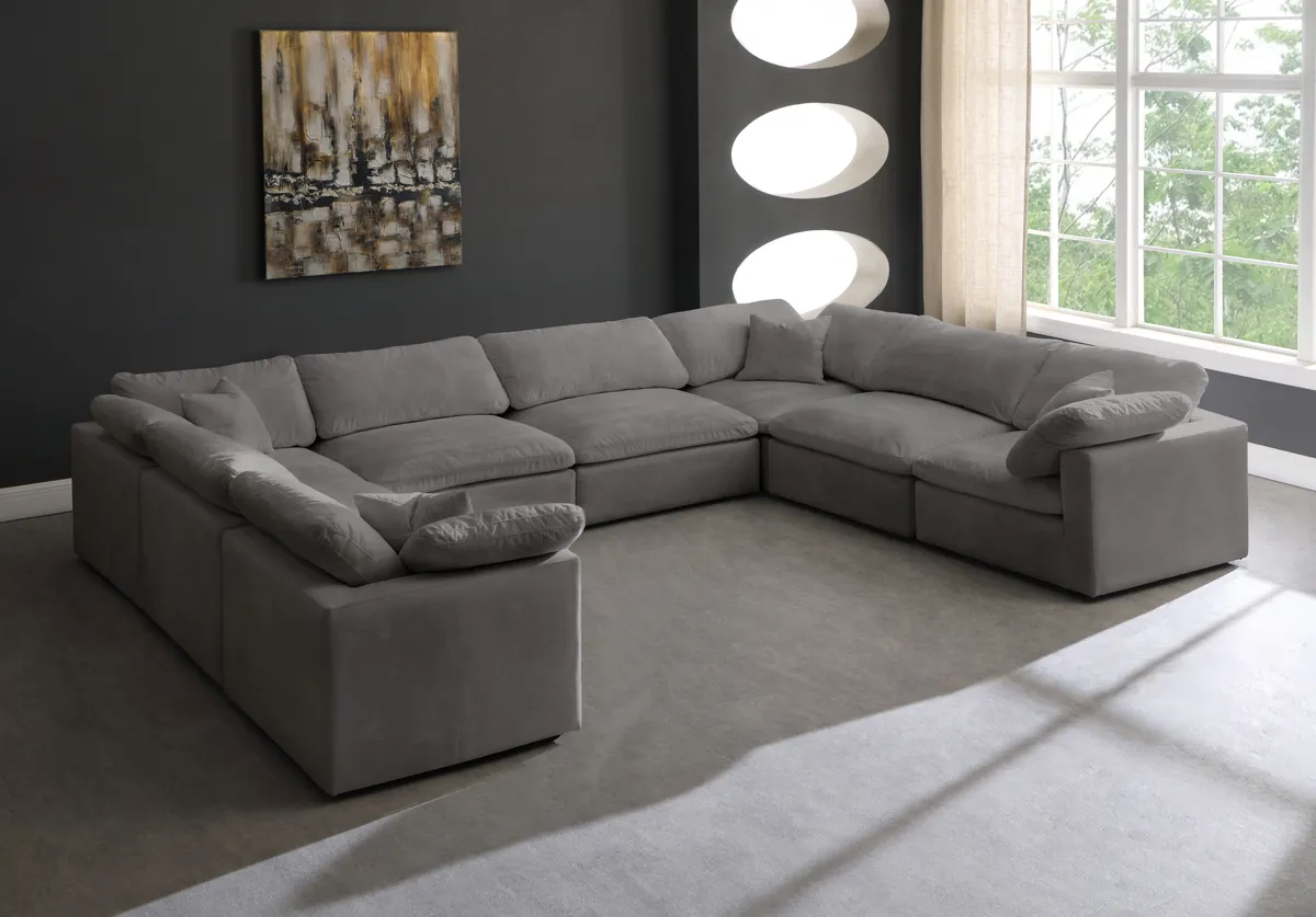 Cozy - 8 Piece Modular Sectional - Gray - View 2