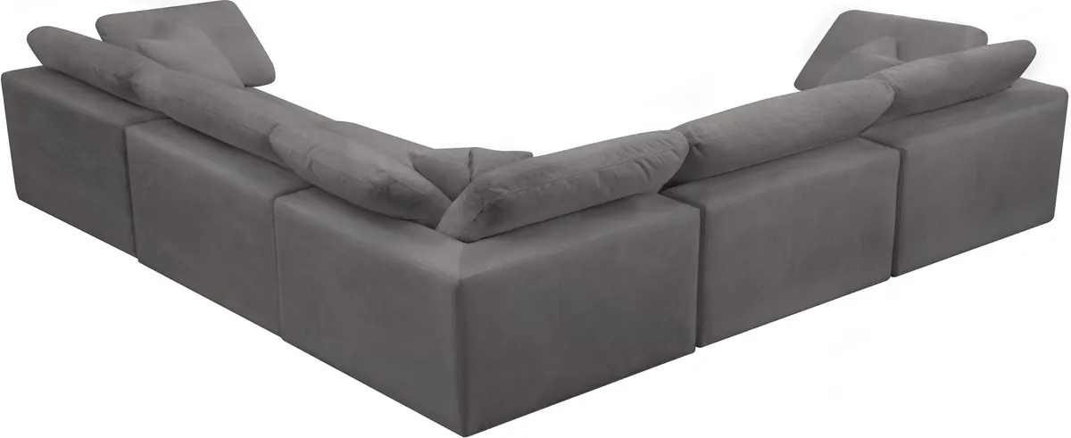 Cozy - 5 Piece Modular Corner Sectional - Gray