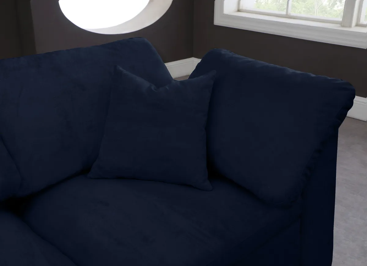 Cozy - 5 Piece Modular Corner Sectional - Navy