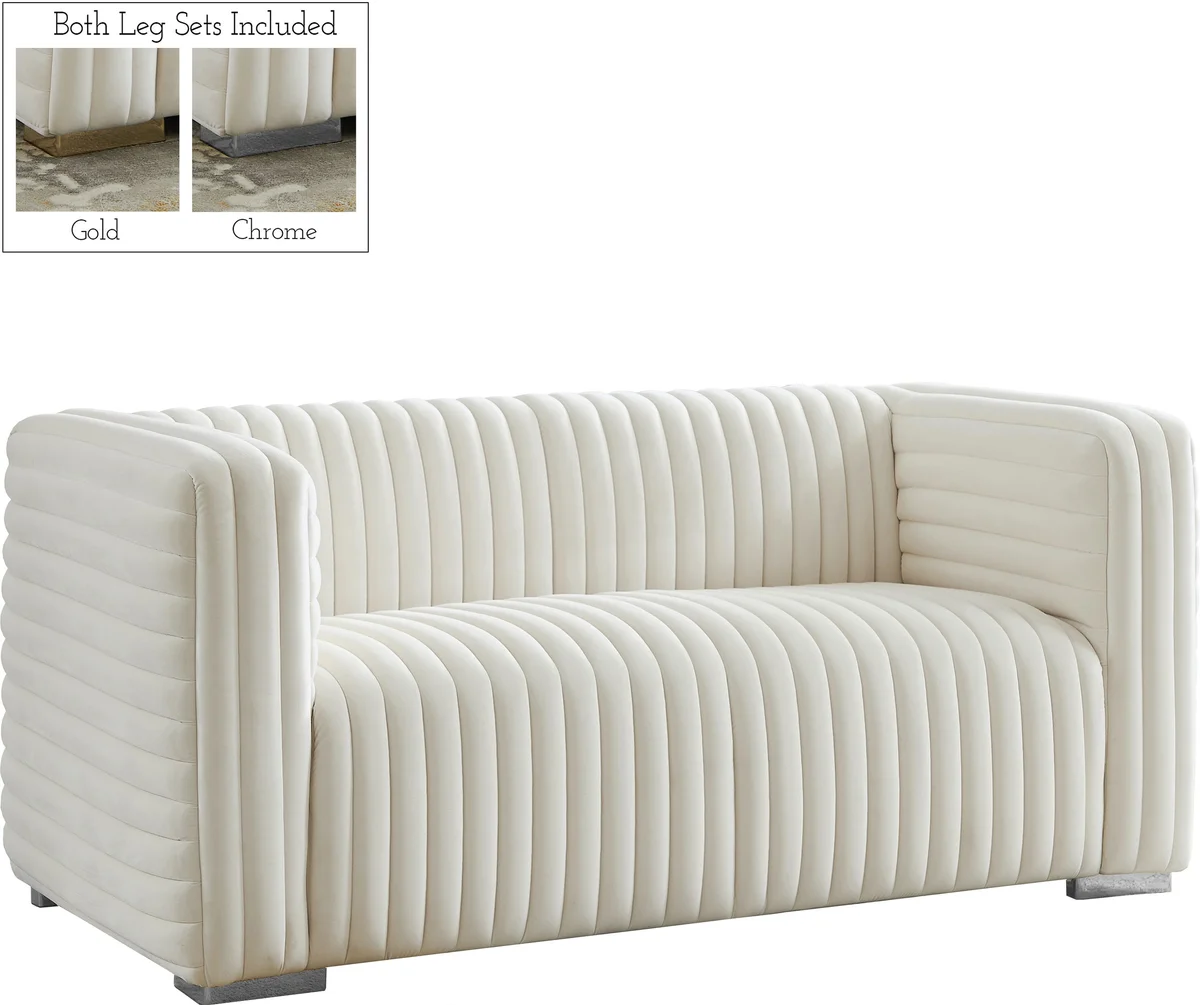 Ravish - Loveseat - Cream - View 2