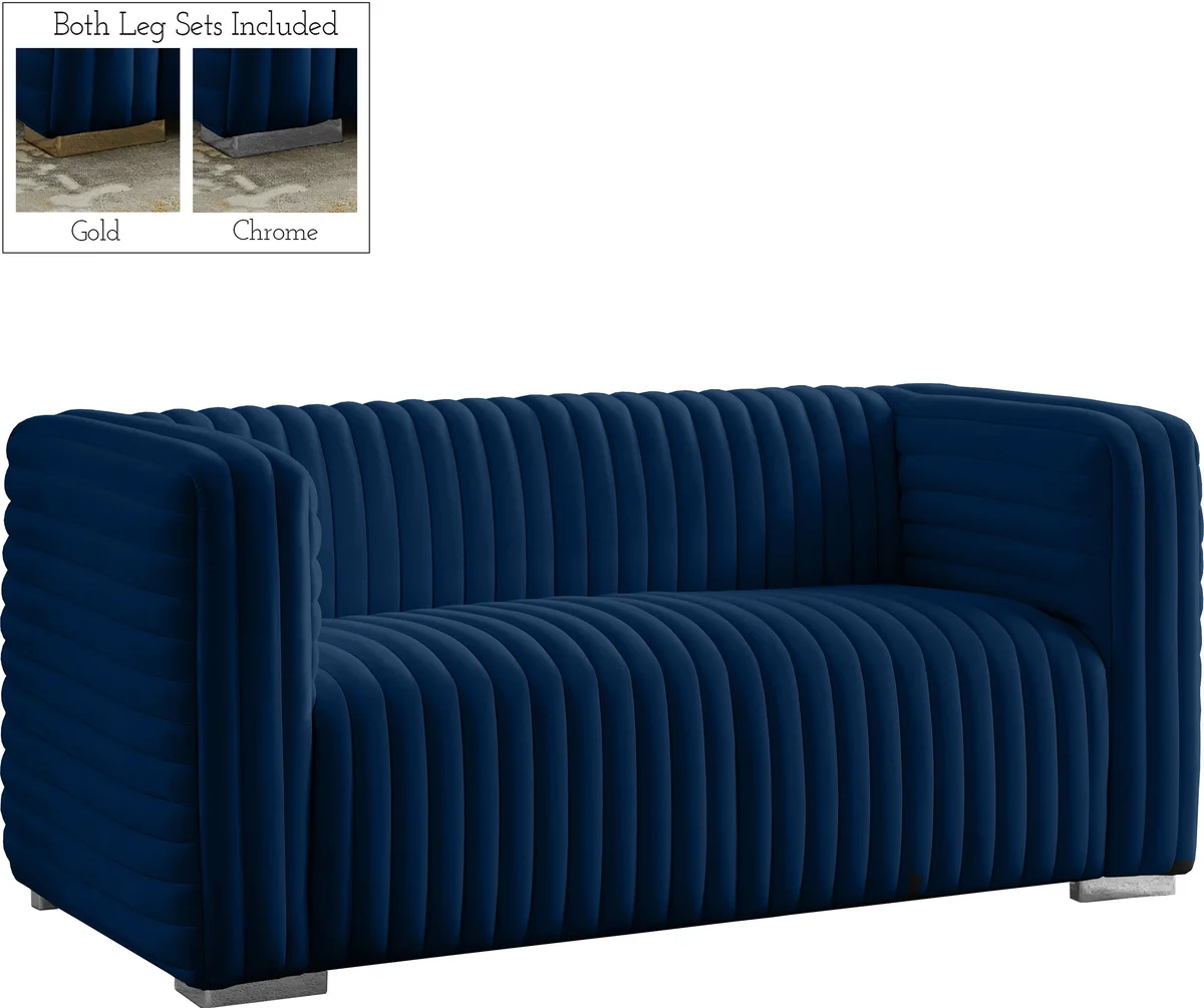 Ravish - Loveseat - Navy - View 2