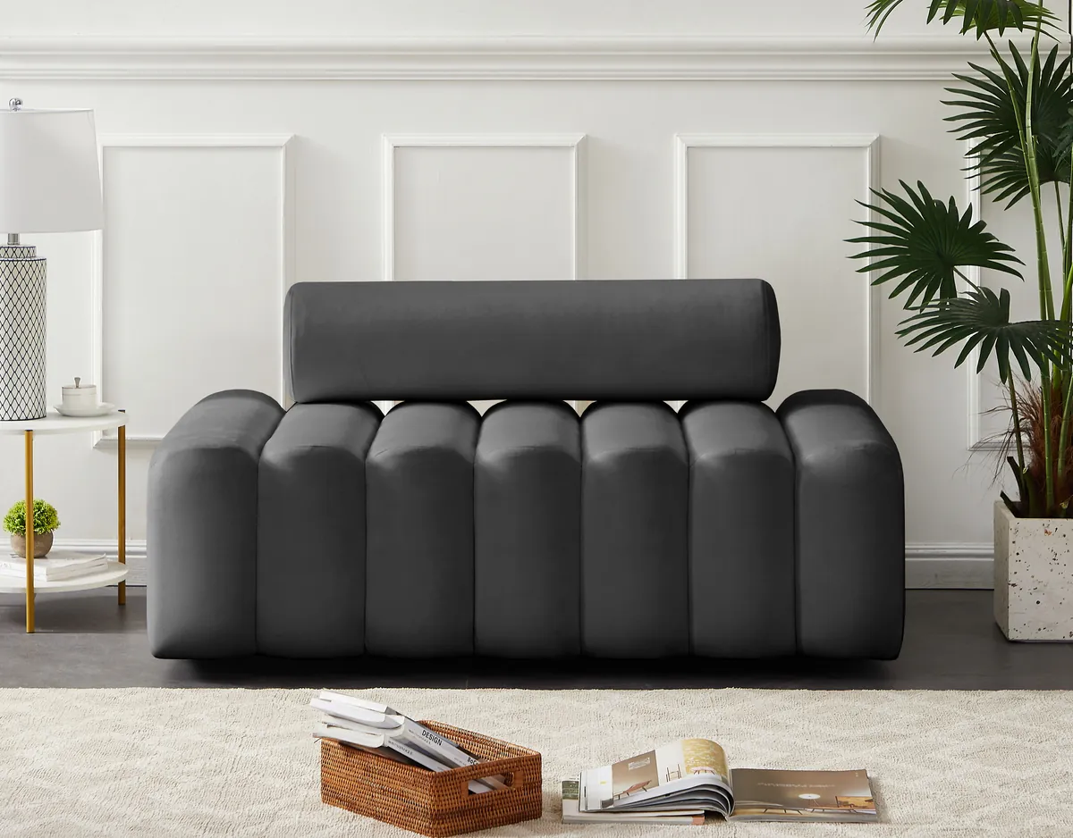Melody - Loveseat - Gray - View 2