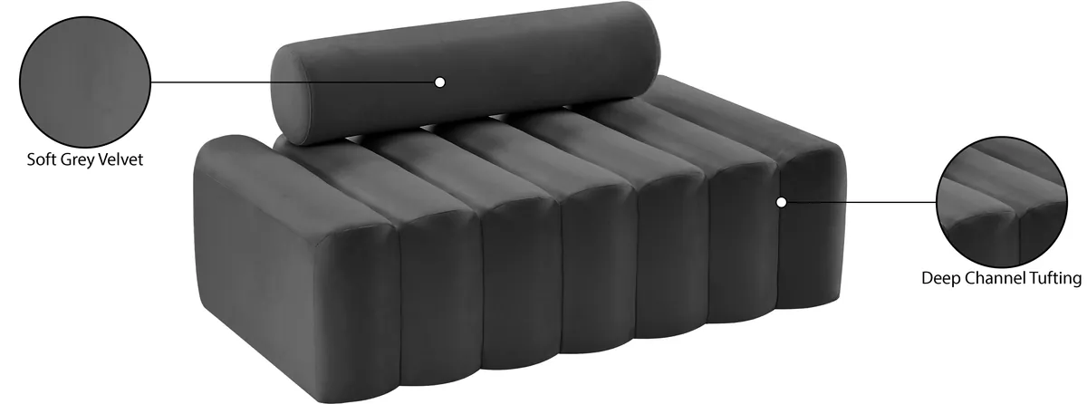 Melody - Loveseat - Gray