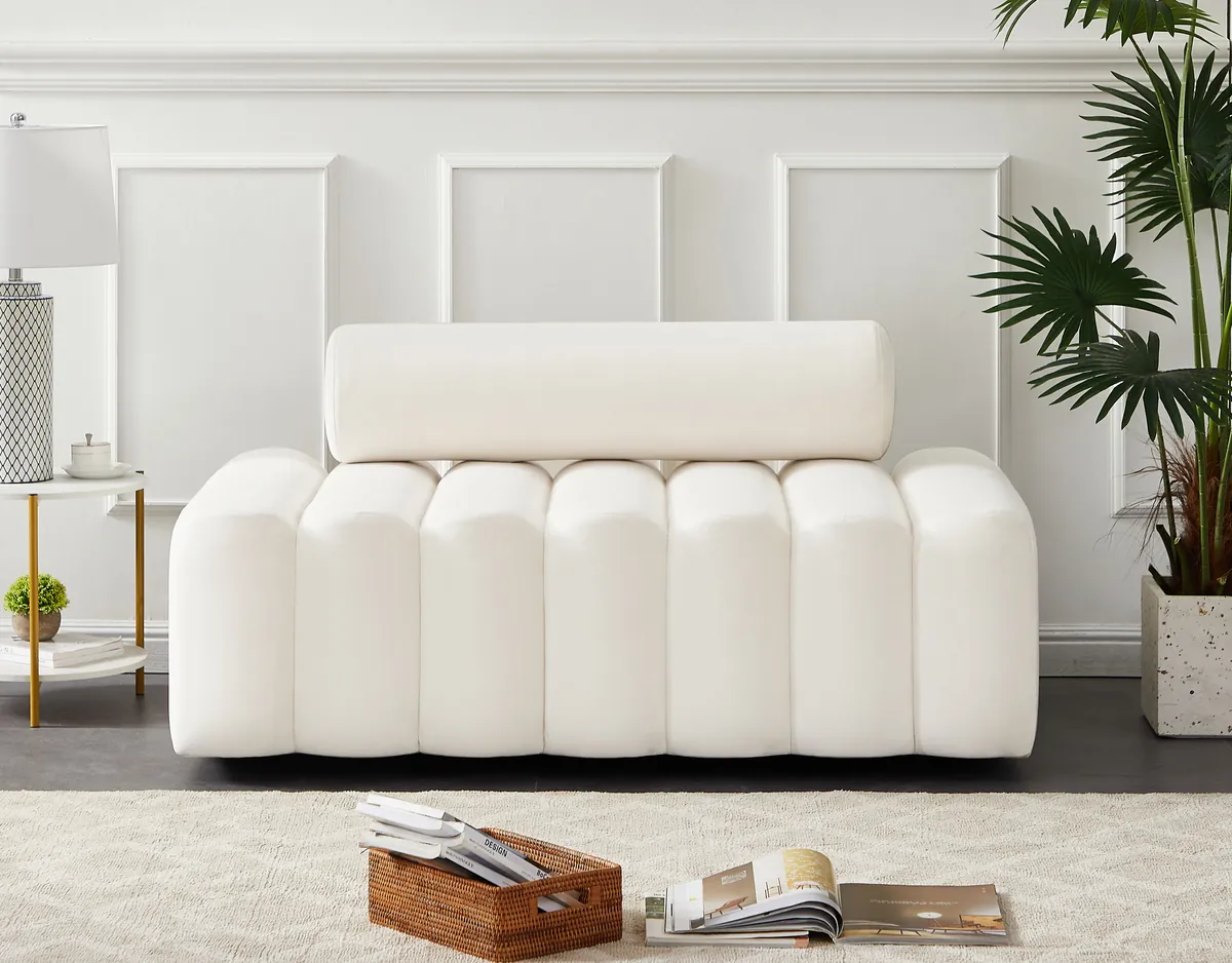 Melody - Loveseat - Cream - View 2