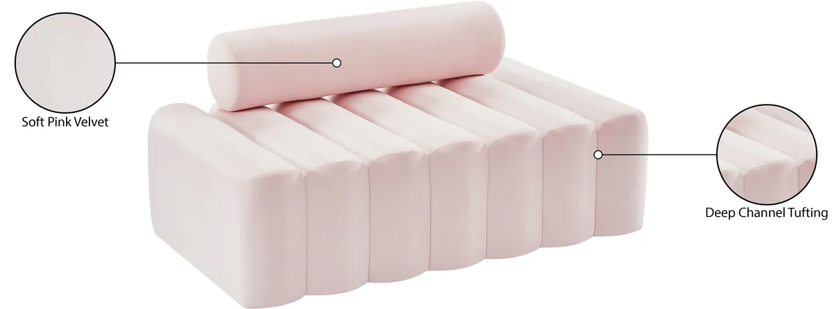 Melody - Loveseat - Pink