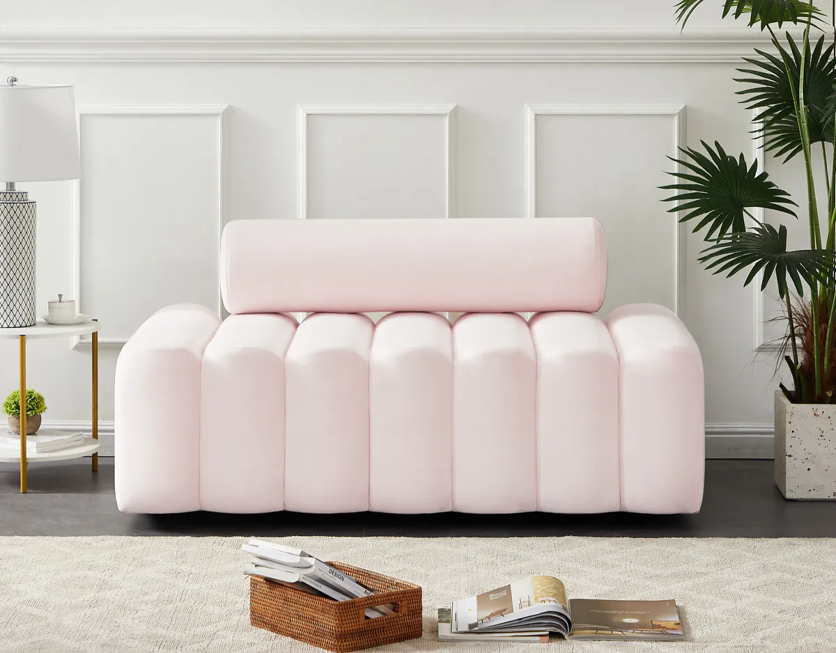 Melody - Loveseat - Pink - View 2