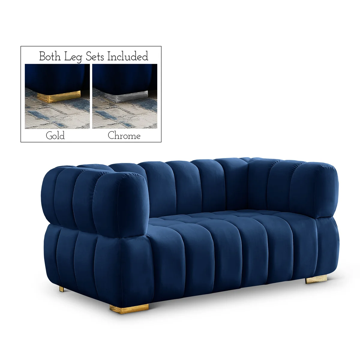 Gwen - Loveseat - Navy