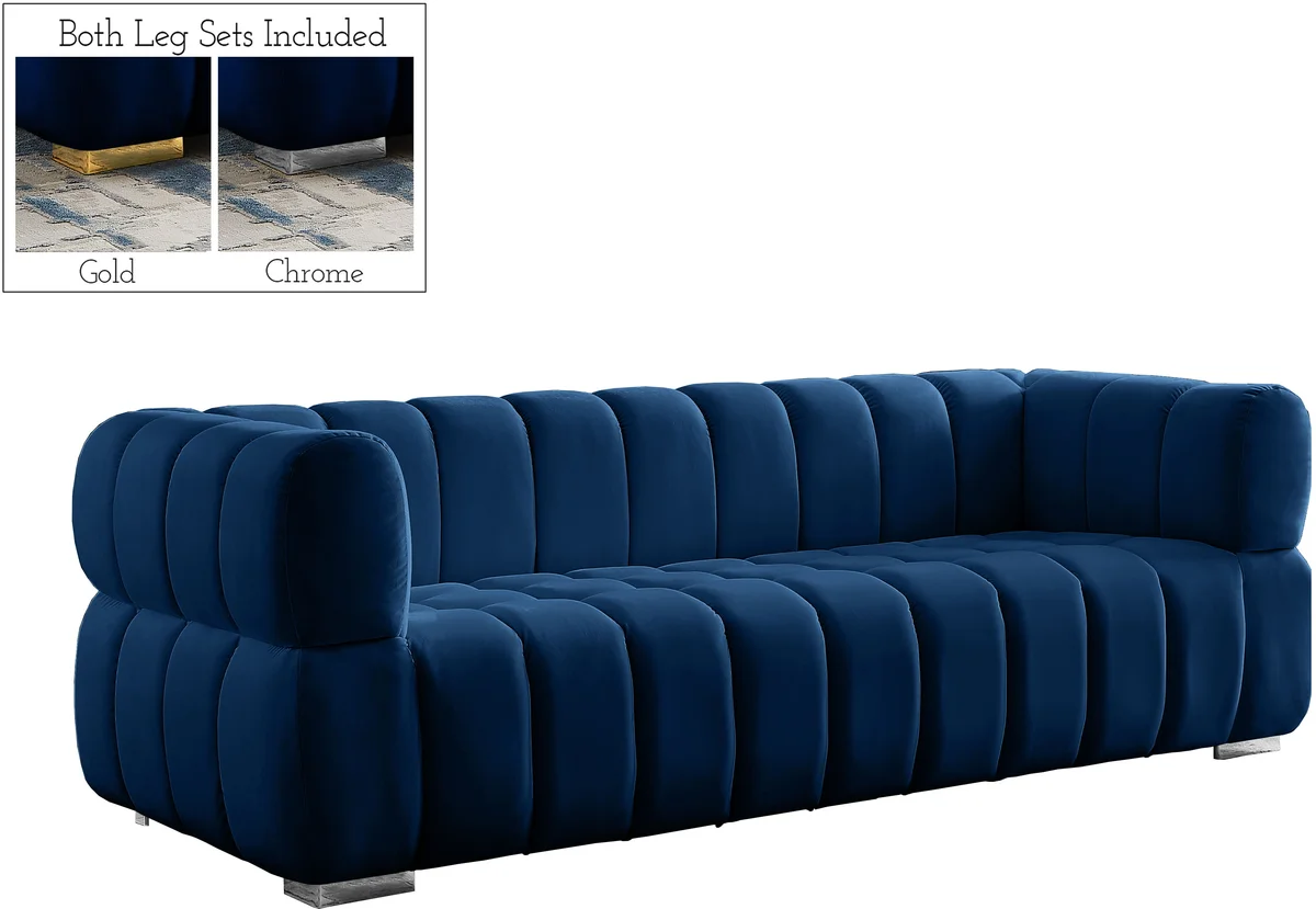 Gwen - Sofa - Navy - View 2