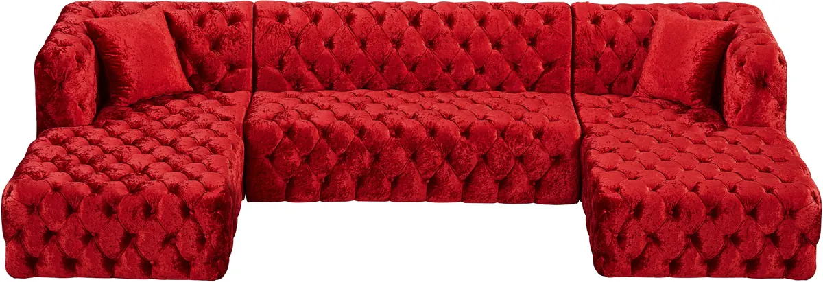 Coco - 3 Piece Sectional - Red