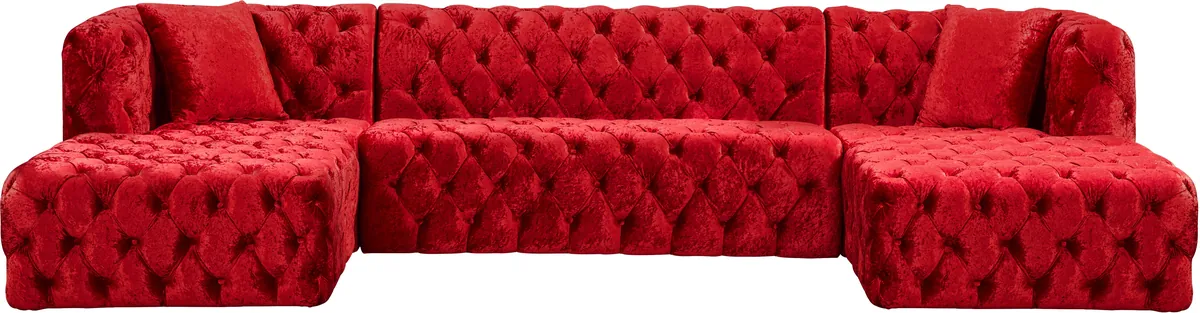 Coco - 3 Piece Sectional - Red