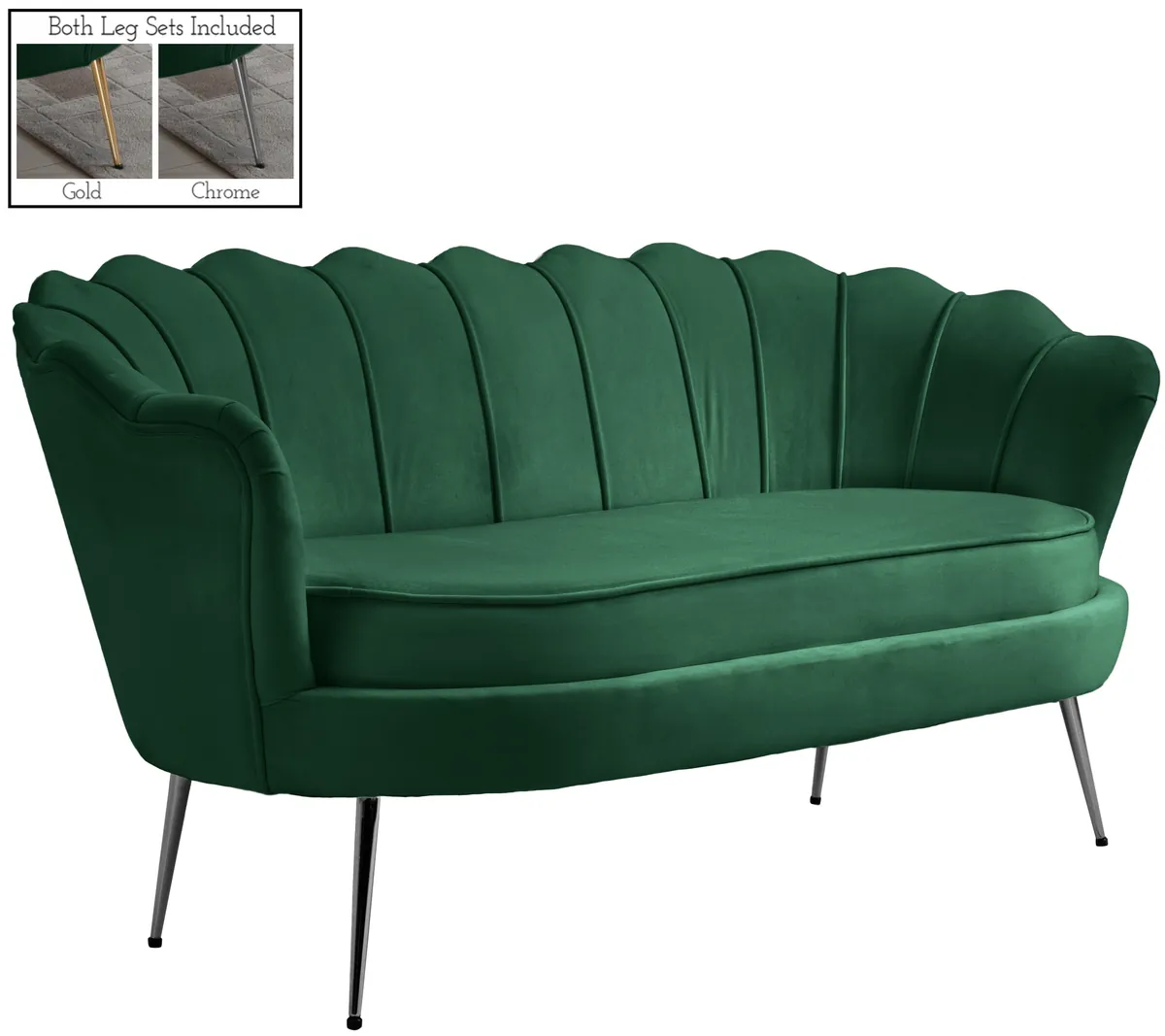 Gardenia - Loveseat - Green - View 2