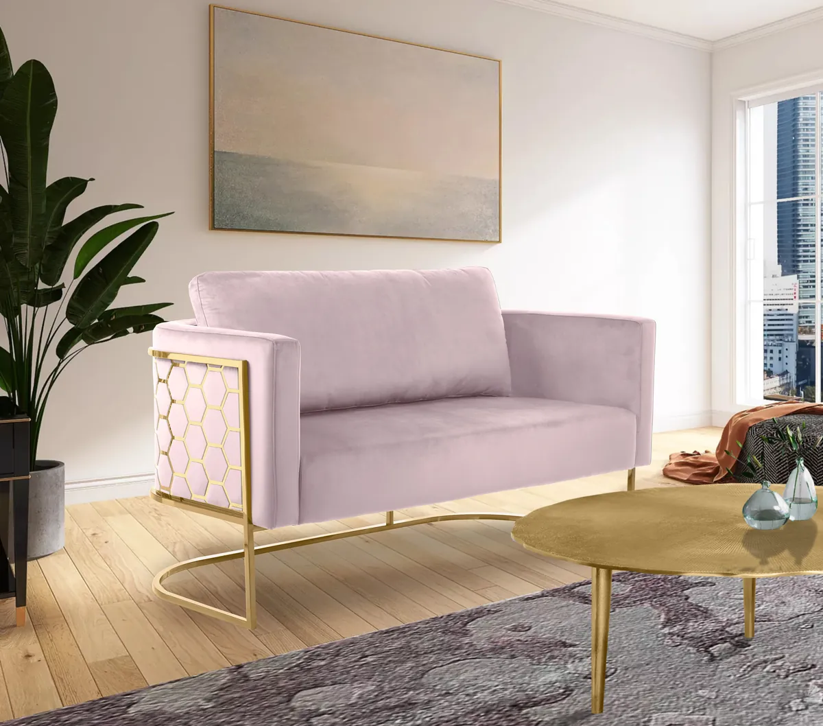 Casa - Loveseat - Pink - View 2