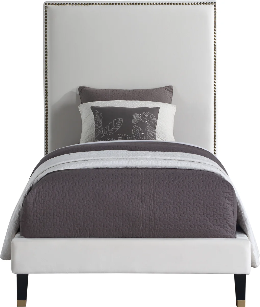 Harlie - Twin Bed - Cream