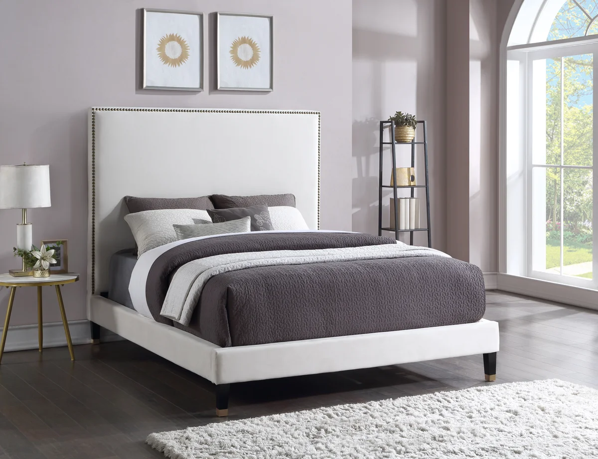 Harlie - King Bed - Cream - View 2