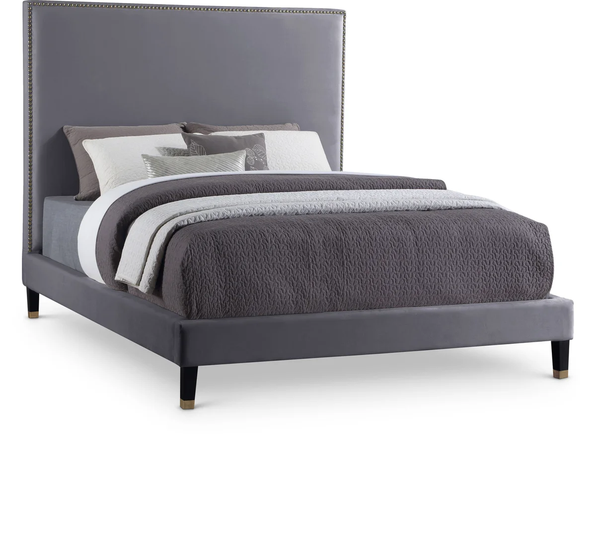 Harlie - King Bed - Gray