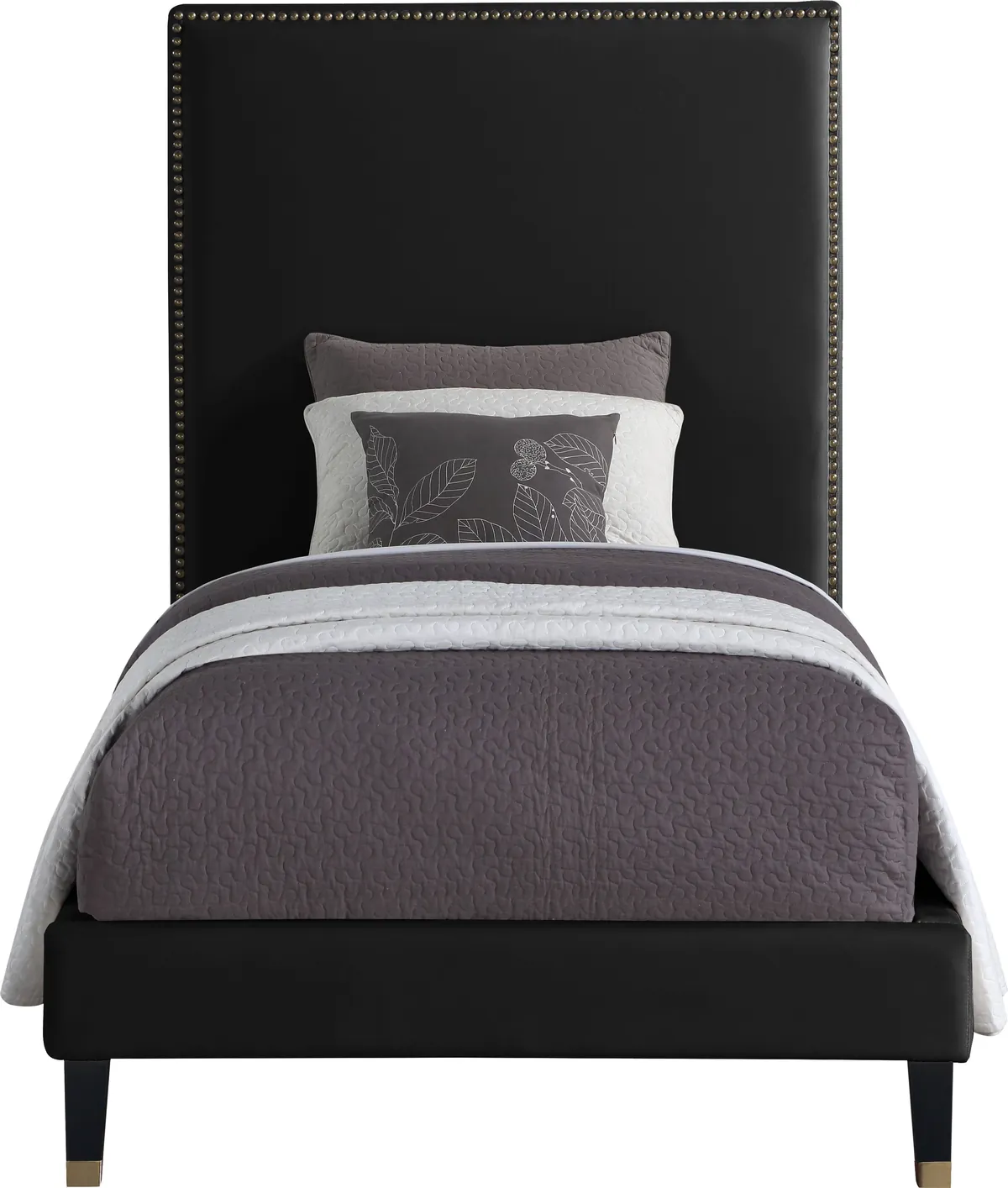 Harlie - Twin Bed - Black