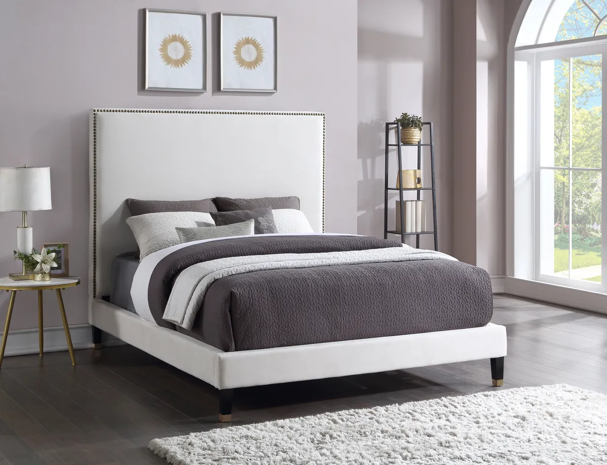 Harlie - Queen Bed - Cream - View 2