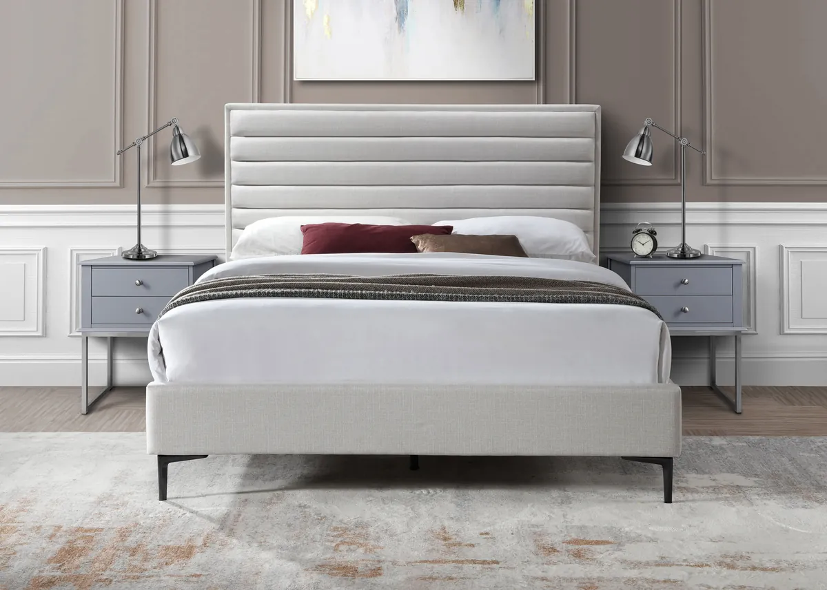 Hunter - King Bed - Cream