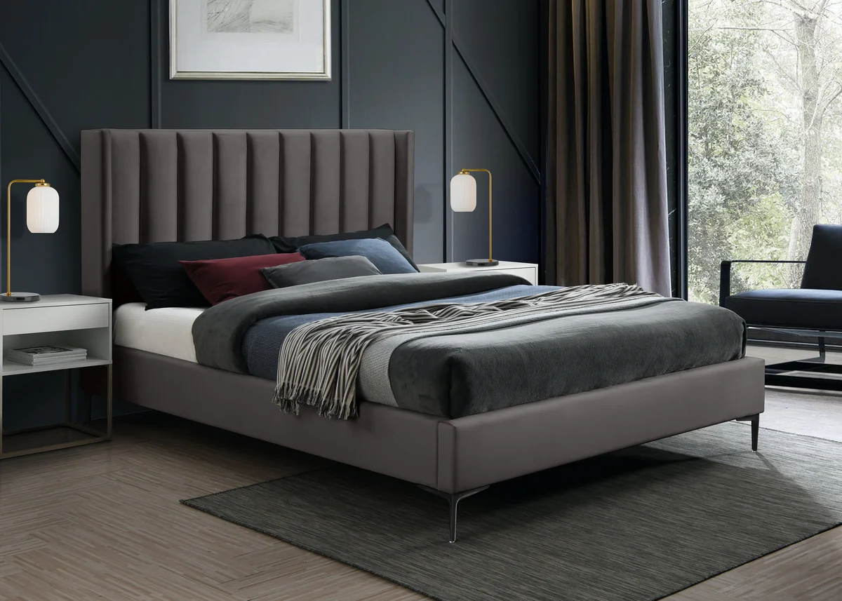 Nadia - King Bed - Gray - View 2