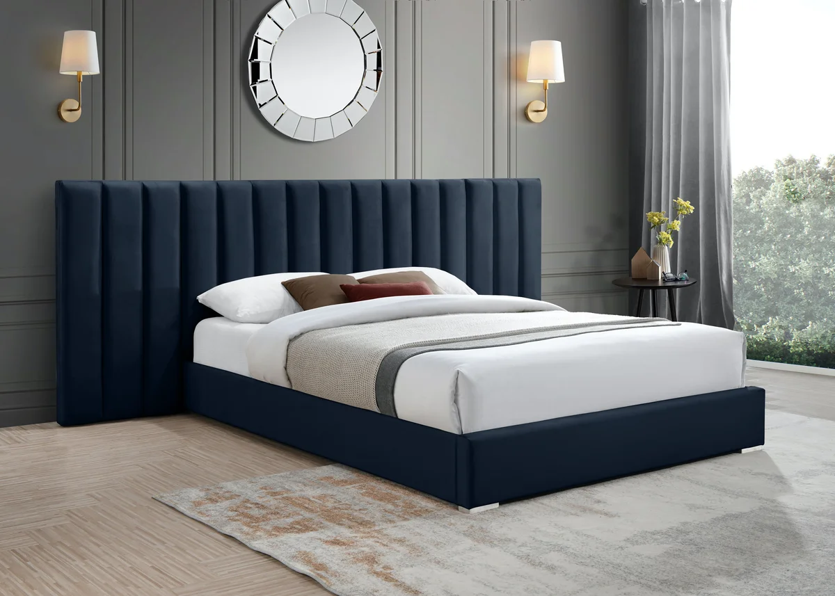 Pablo - Queen Bed - Navy - View 2