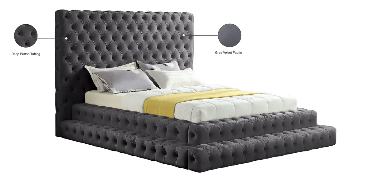 Revel - Queen Bed - Gray