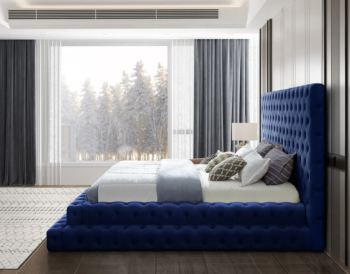 Revel - King Bed - Navy