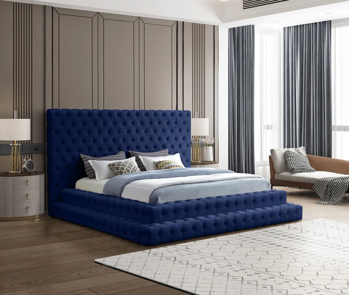 Revel - King Bed - Navy - View 2
