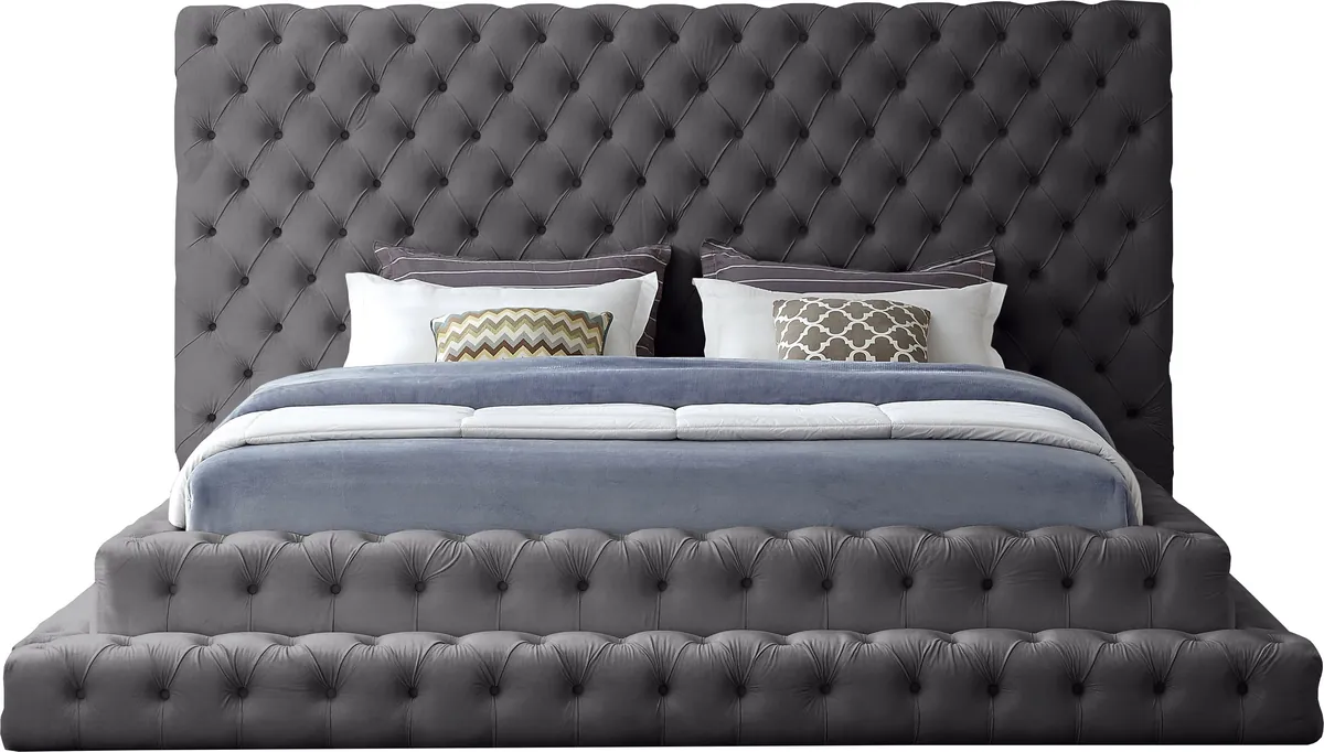 Revel - King Bed - Gray