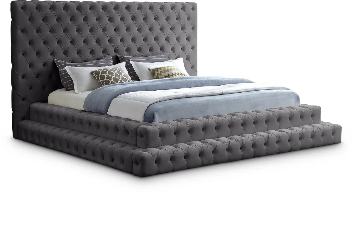 Revel - King Bed - Gray