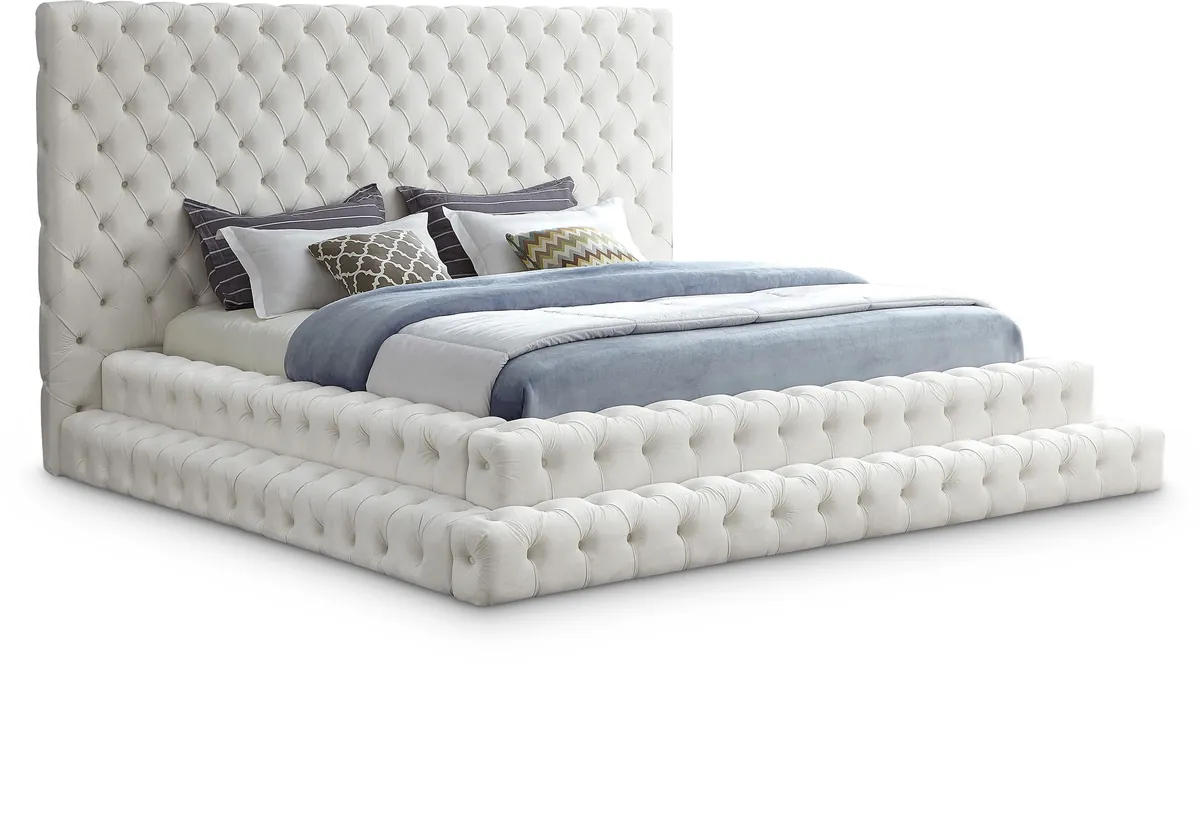 Revel - King Bed - Cream