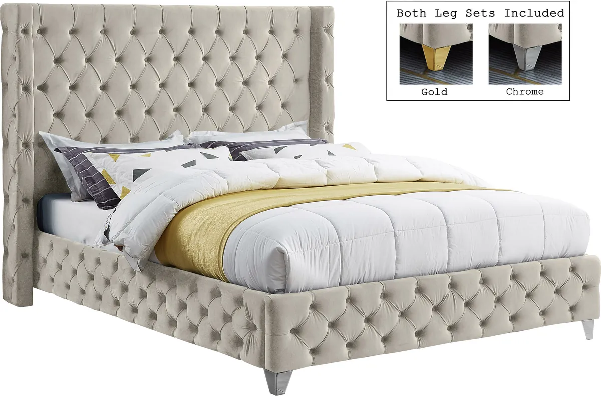 Savan - Queen Bed - Cream - View 2
